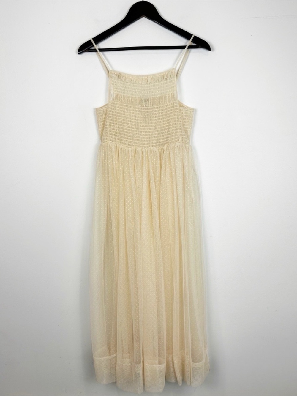 Free people Sheer Dotted Mesh Slip Dress in Cream - Picture 3 of 6
